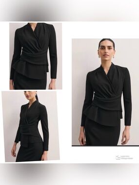 The Fold Belleville Clever Crepe Top/ Blazer size 2